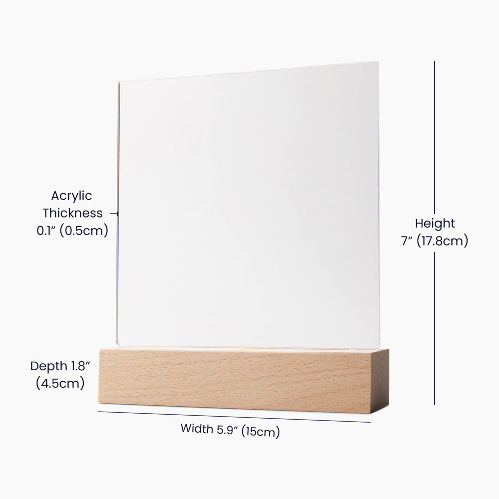 Acrylic LED Square Plaque ( Customizable)