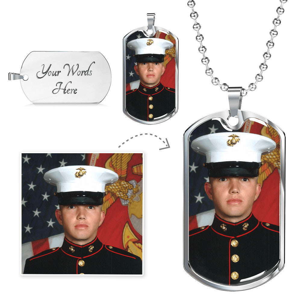 Dog Tag Memorial Necklace