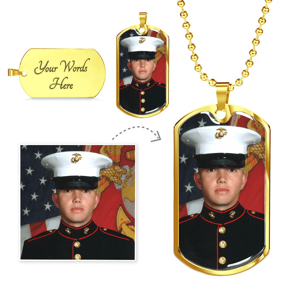 Dog Tag Memorial Necklace